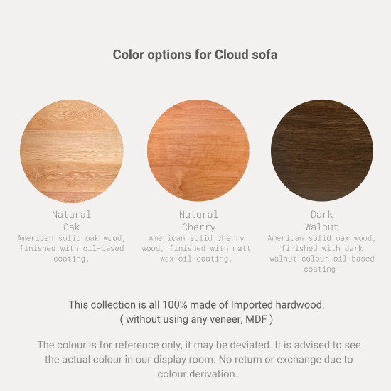 Cloud Sofa, L240-L300, Oak Cloud Sofa, L240-L300, Oak
